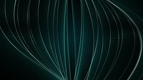Seamless loop animation of abstract shape made of particles and lines Stock Footage 265572357