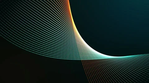 Seamless loop animation of abstract shape made of wavy lines Stock Footage 267569324