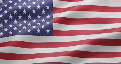 Seamless loop animation of the American flag. Stock Footage 190203735