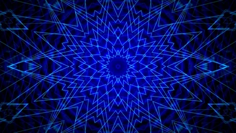Seamless loop animation of blue mandala pulsating with psychedelic patterns Stock Footage 275921048