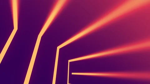 Seamless loop animation of bright floating strips of light. 3d rendering 4K UHD Stock Footage 231106435