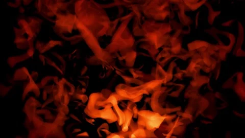 Seamless loop animation of bright orange smoke Stock Footage 305169558