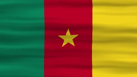 Seamless loop animation of Cameroonian flag, flag waving in the wind, perfe.. Stock Footage 224197173