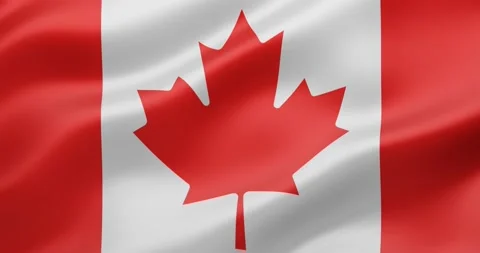 Seamless loop animation of the Canada flag. Stock Footage 194677735