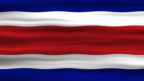 Seamless loop animation of the Costa Rica flag, flag waving in the wind, pe.. Stock Footage 224197049