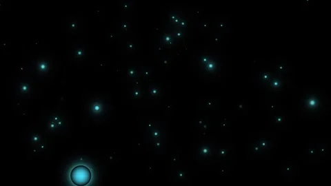 A seamless loop animation featuring neon blue elements floating against a bl Stock Footage 283779412