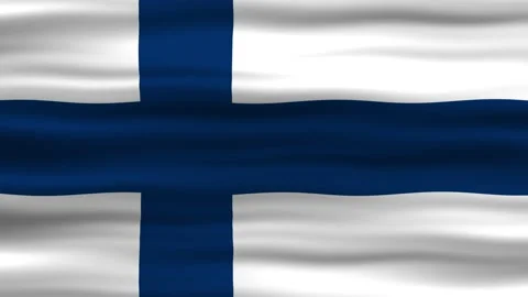 Seamless loop animation of the Finland flag, flag waving in the wind, perfe.. Stock Footage 224196665