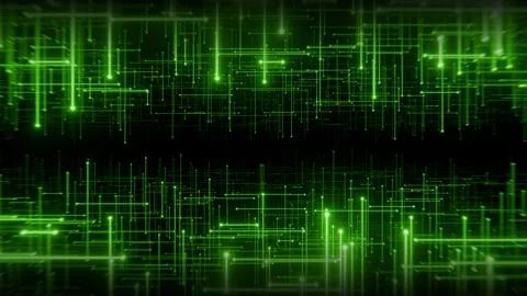 Seamless loop animation of flying through abstract digital space Stock Footage 286298984