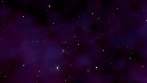 Seamless loop animation of flying through starfield filled with purple clouds Stock Footage 323205739
