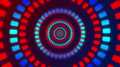 Seamless Loop animation Flying into tunnel Futuristic Stock Footage 196543579