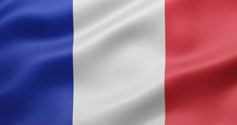Seamless loop animation of the French flag. Stock Footage 194361746