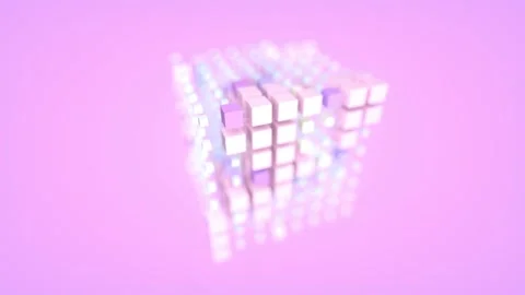 Seamless loop animation of geometric pattern. 3d rendering HD Stock Footage 248958573