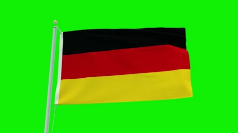 Seamless loop animation of the Germany flag on a green screen background. Stock Footage 203843751