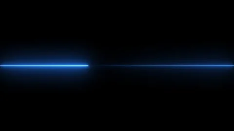 Seamless loop animation of glowing horizontal neon lines streaming across o.. Stock Footage 293140551
