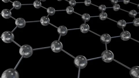 Seamless loop animation of the graphene structure. (with Alpha Channel) Stock Footage 72133712