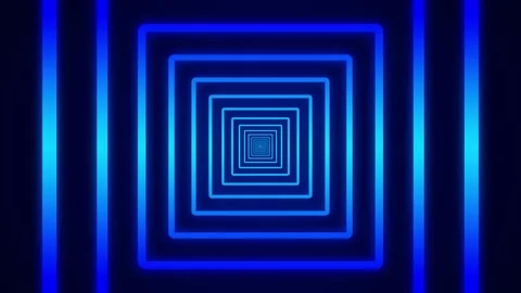 Seamless Loop Animation Infinite Looping Tunnel Square 스톡 동영상 196543496