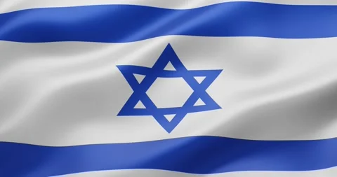 Seamless loop animation of the Israel flag. Stock Footage 194677669