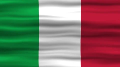 Seamless loop animation of the Italy flag, flag waving in the wind, perfect.. Stock Footage 224196842