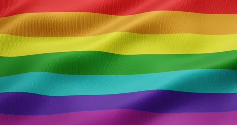 Seamless loop animation of the LGBT flag. Stock Footage 194903767