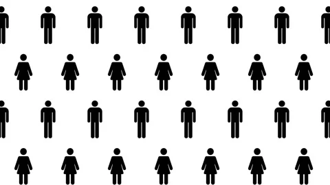 Seamless loop animation of Men and Women icons on a white background Stock Footage 279520485