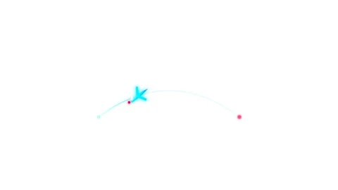 Seamless loop animation of a modern airplane flying along a dynamically cen.. Vídeos de archivo 345602860