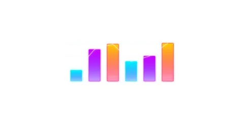 Seamless loop animation of modern data visualization bar charts growing seq.. Video stock 345602857