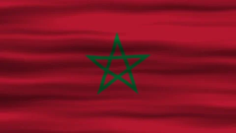 Seamless loop animation of the Morocco flag, flag waving in the wind, perfe.. Stock Footage 224196007