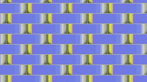 Seamless loop animation of moving rectangular shapes with gradient. 3d render HD Stock Footage 155294047