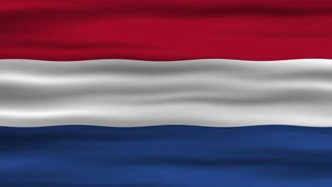 Seamless loop animation of the Netherlands flag, flag waving in the wind, p.. Stock Footage 224196000