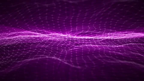 Seamless loop animation of pink purple abstract background with energy waves Stock Footage 260391392