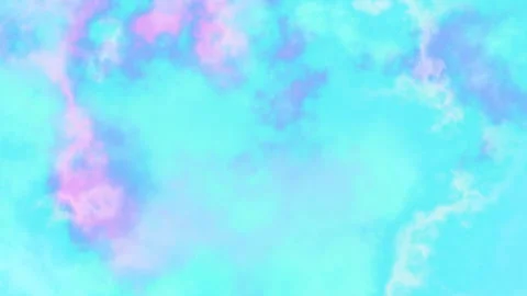 Seamless loop animation of a pink teal sky with soft white clouds moving slowly Stock Footage 337334453