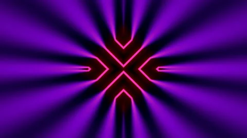 Seamless loop animation of purple floating bands of light. 3d rendering 4K Stock Footage 231479933