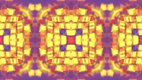 Seamless loop animation of rectangular blocks. Digital background. 3d rendering Stock Footage 255008729