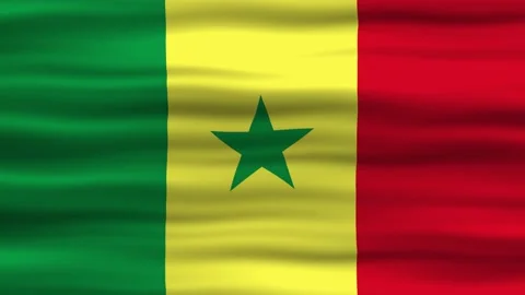 Seamless loop animation of the Senegal flag, flag waving in the wind, perfe.. Stock Footage 224195797