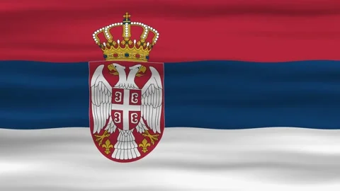 Seamless loop animation of the Serbian flag, flag waving in the wind, perfe.. Stock Footage 224195310