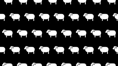 Seamless loop animation of Sheep icons o... | Stock Video | Pond5