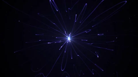 Seamless loop animation of shiny energy burst with purple ethereal streaks Stock Footage 278385455