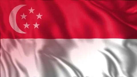 Seamless loop animation of the Singapore flag 스톡 동영상 290841793