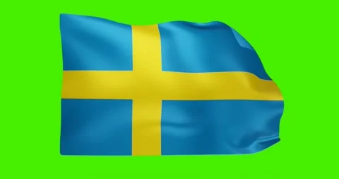 Seamless loop animation of the Swedish flag. Stock Footage 187956501