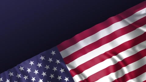 Seamless loop animation of the USA flag, copy space area 스톡 동영상 290841801