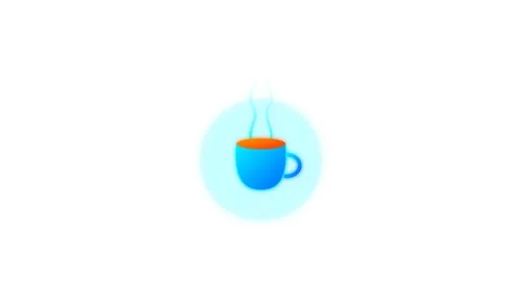 Seamless loop animation of a warm coffee mug releasing aesthetic wave-like .. Vídeos de archivo 345602837