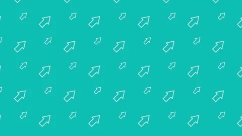 Seamless loop animation of white arrows rotating across vibrant teal backgr.. Stock Footage 280172532
