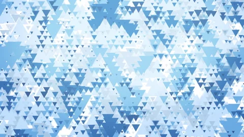 Seamless loop animation of white background with blue geometric triangle pattern Stock Footage 278995260