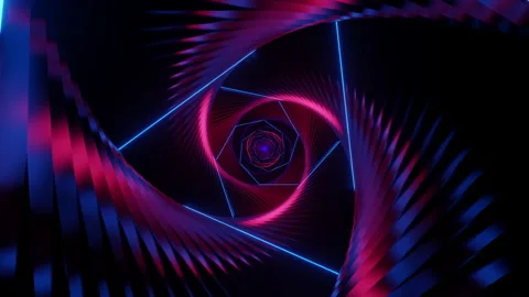 Seamless Loop AnimationWith Moving Forward In Glow Tunnel Stock Footage 147318802