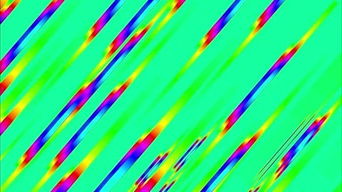 Seamless loop artistic colorful stripes glowing diagonal lines motion abstract  Stock Footage 341297883
