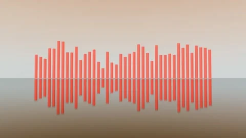 Seamless loop Audio Spectrum Visualizer. Soundwave effect. music visualizer Stock Footage 249600662