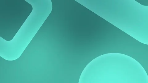 Seamless loop background. 4K. Abstract geometric shapes in turquoise gradients, Stock Footage 309701133