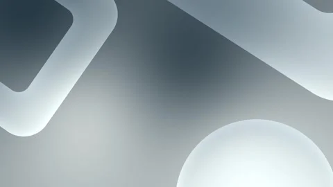 Seamless loop background in 4K with blue abstract shapes, circular and angular Stock Footage 309701132