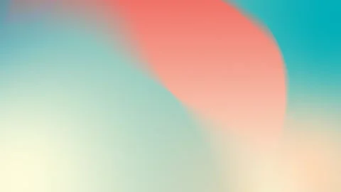 Seamless loop background in 4K featuring soft red, teal, and cream gradients. Stock Footage 300840177