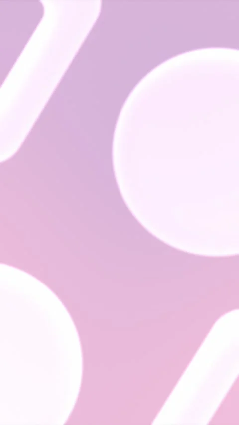 Seamless loop background in 4K featuring soft pink and white glowing circles and Stock Footage 305344904